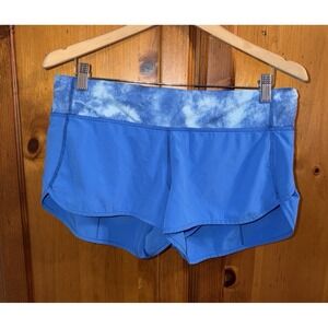 Lululemon Speed Up Shorts Women's 8 Lined 2.5" Inseam Running Yoga Blue Gym